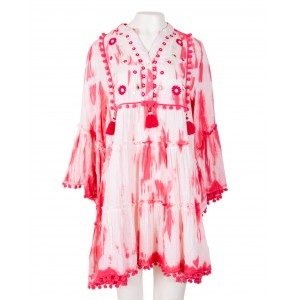 ΚΑΦΤΑΝΙ TIE DYE ΜΕ ΜΑΡΓΑΡΙΤΕΣ(ΦΟΥΞΙΑ)