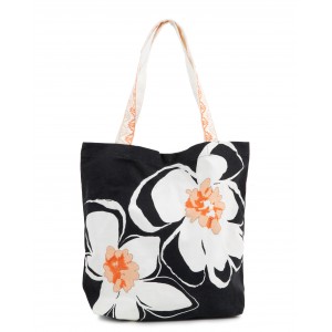 ΤΣΑΝΤΑ NAVY OFFWHITE FLOWERS