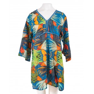 ΚΑΦΤΑΝΙ BLUE WITH TROPICAL PRINT