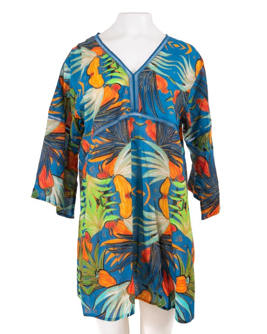 ΚΑΦΤΑΝΙ BLUE WITH TROPICAL PRINT